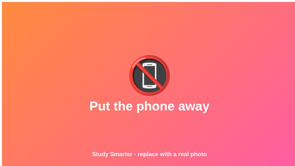 Student distracted by a phone while trying to study and do homework